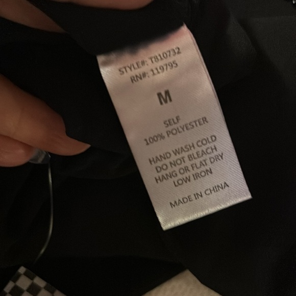 NWT Moon Collection black beaded open back sheer sleeved top. - Picture 15 of 15